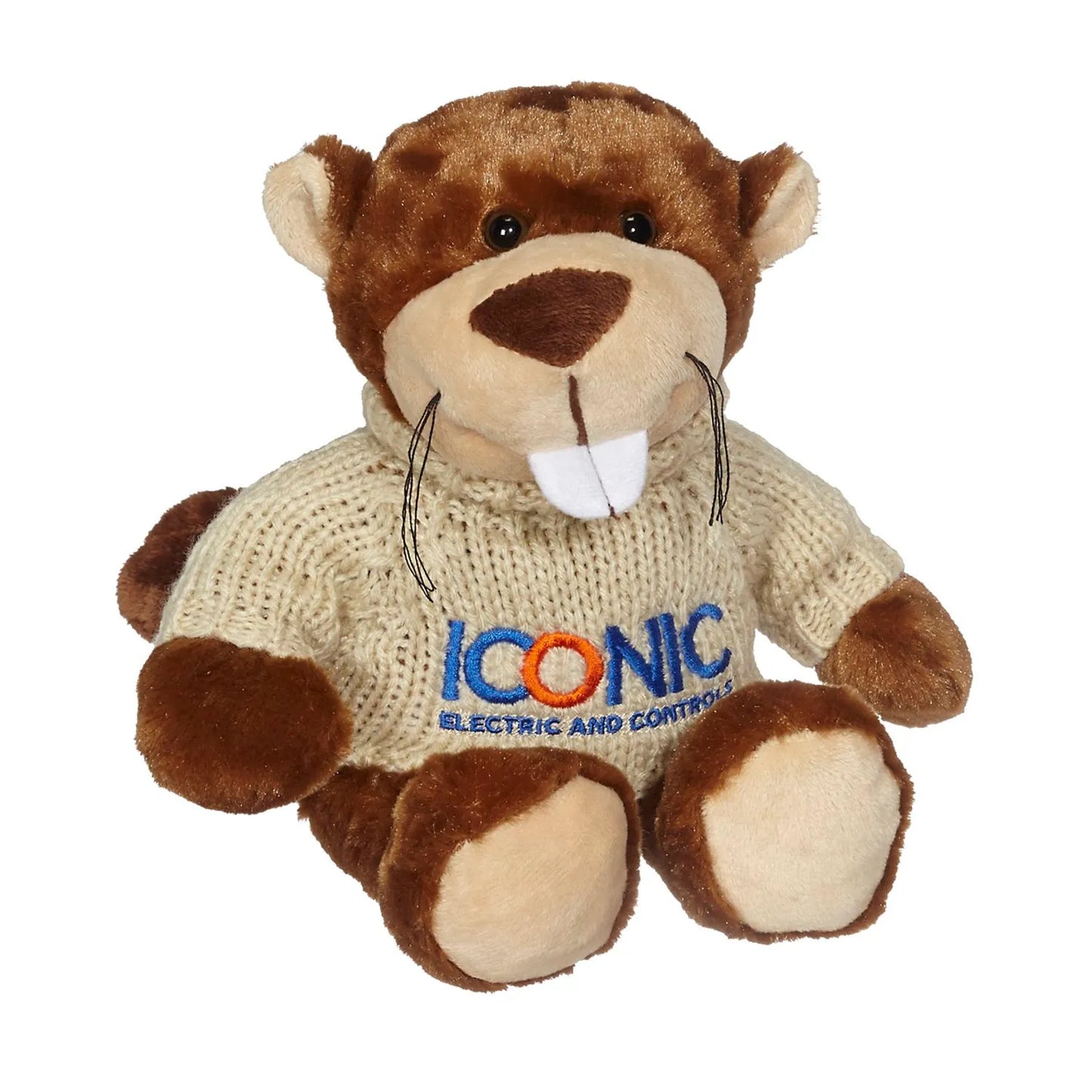 11" Bucky Beaver with Hand Knit Sweater