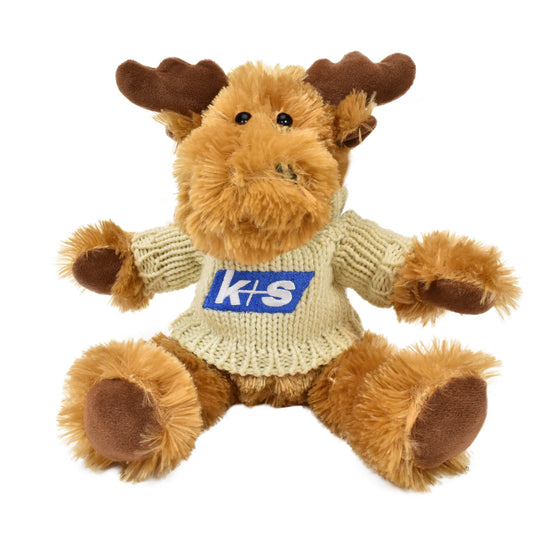 11" Morris Moose with Hand Knit Sweater