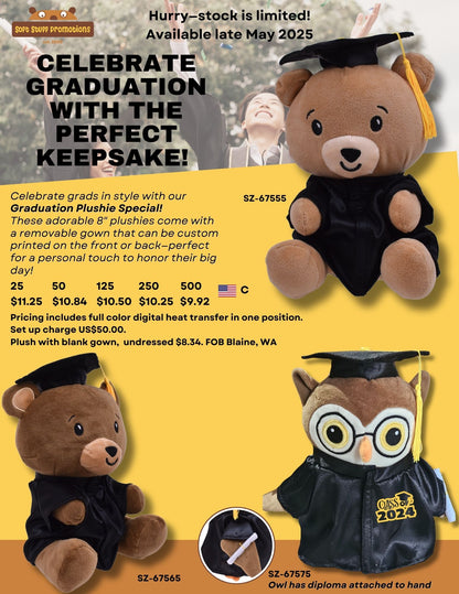 8" Inch Grad Owl