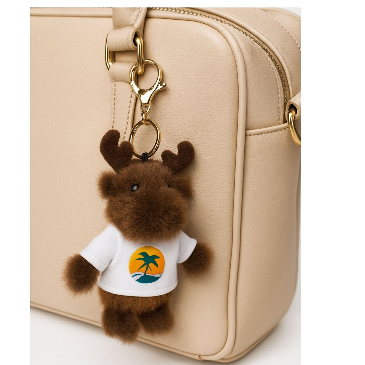 Hug Squad Bag Charm 5.5" Maple Moose