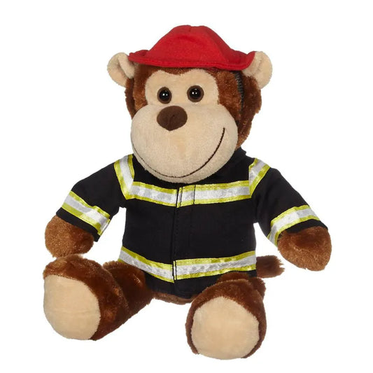 11" Milo Monkey with Firefighter Outfit