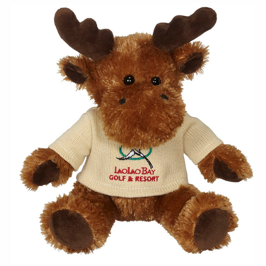 11" Morris Moose with Machine Knit Sweater