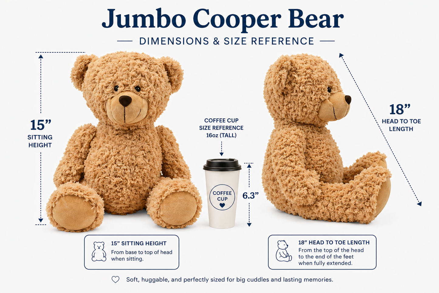 15" Jumbo Cooper Bear