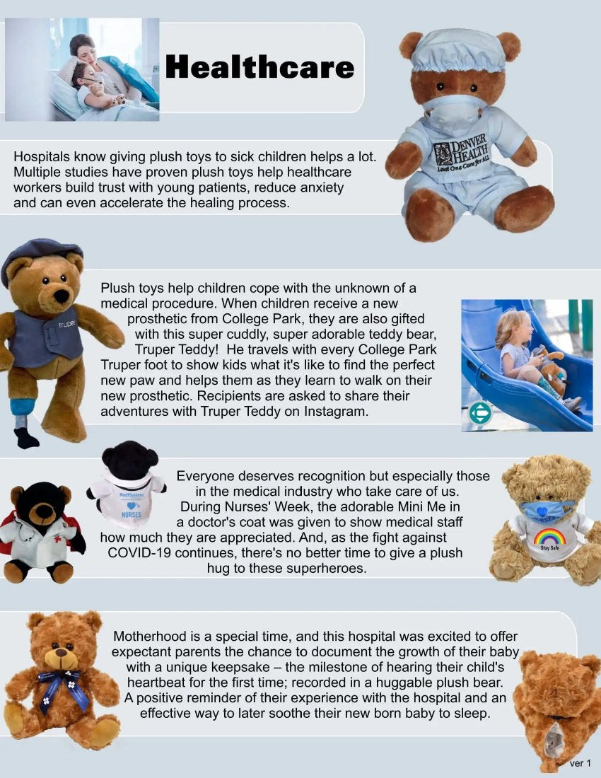 Healthcare promotional plush examples